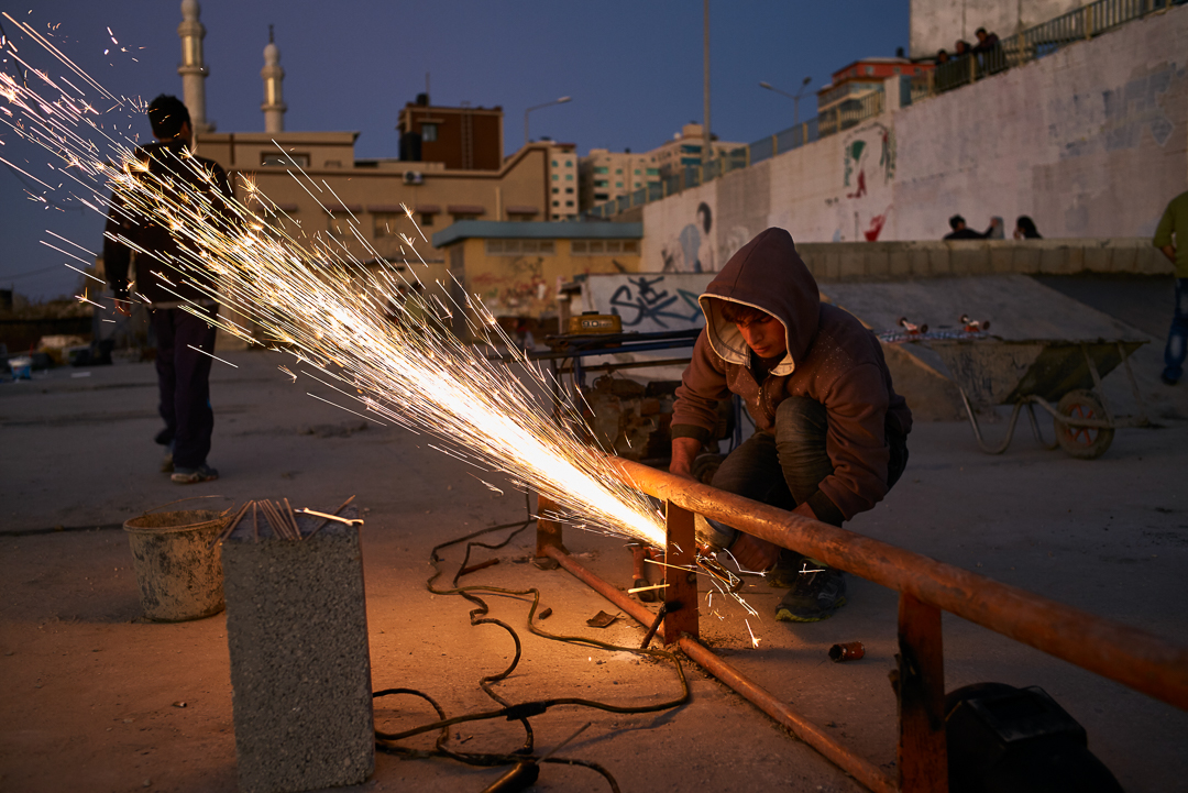 Lavori allo skatepark di Gaza - ph. Andrè Lucat-GazaFreestyle