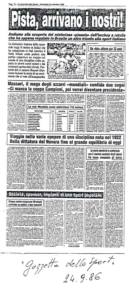 Gazzetta dello sport 1986