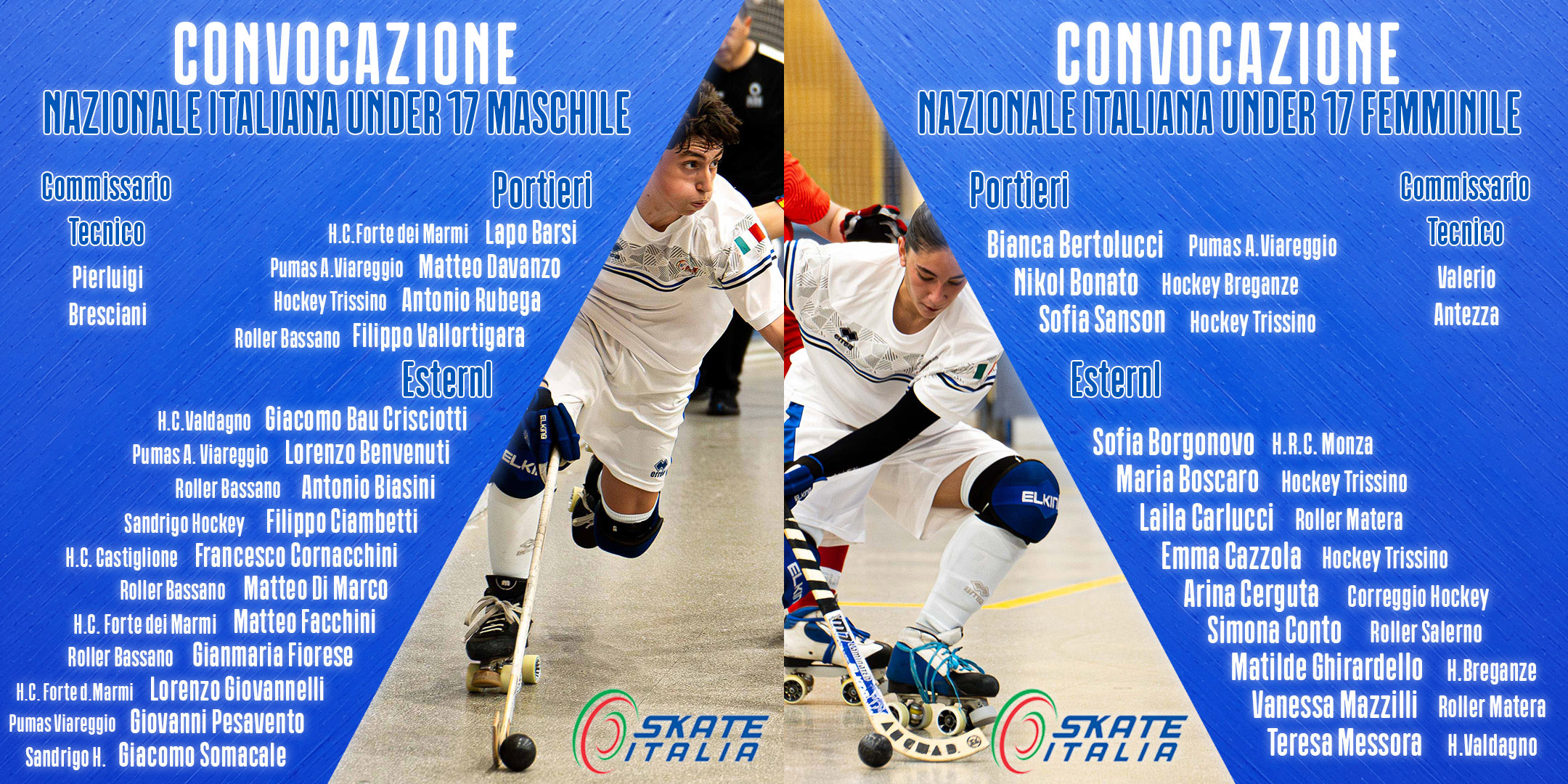 Primo raduno delle Nazionali Italiane Under 17 Maschili e Femminili a Recoaro Terme