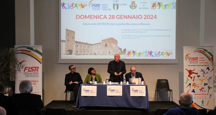 Il Castello Sforzesco di Novara ha ospitato l’incontro del Presidente Aracu con le società piemontesi