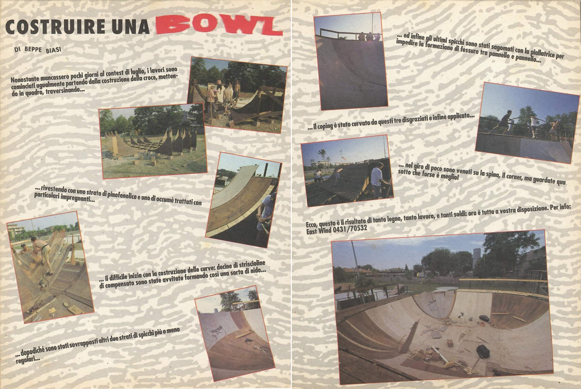 Costruzione bowl Lignano 1992
